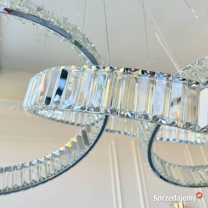 Żyrandol ECLIPSE Srebrny Lampa Wisząca Podłużna