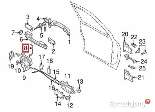BLOKADA ZAMKA DRZWI LEWY PRZÓD SUZUKI GRAND lubelskie