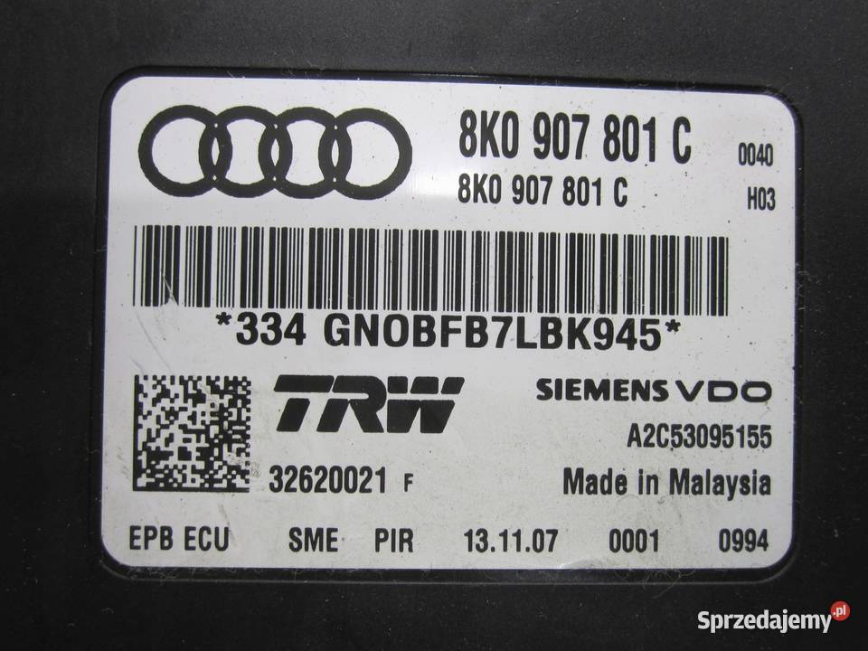 AUDI A4 B8 IV 08r moduł hamulca ręcznego świętokrzyskie Kielce