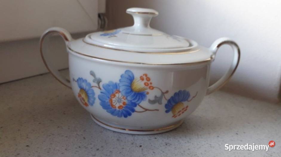 Kahla cukiernica porcelanowa niebieskie kwiaty Gryfino