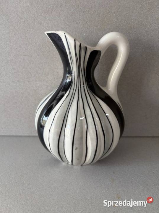 Wazon Dzbanek Pikasiak KERAMIKA Lata 60 biały wielkopolskie Poznań