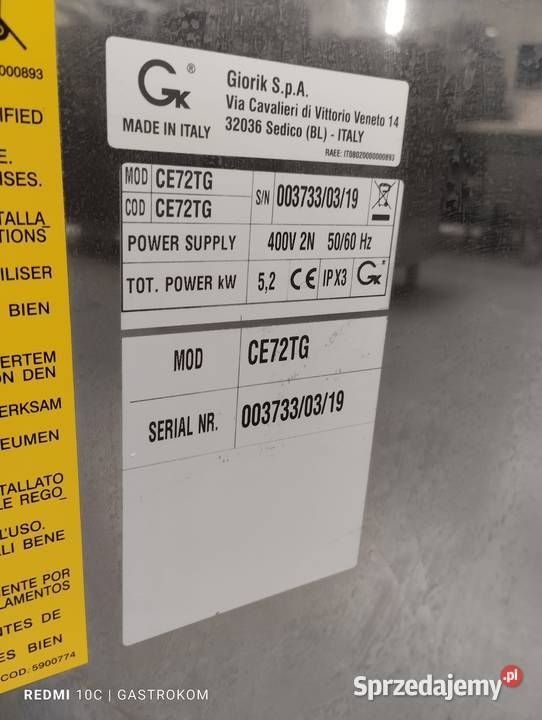 KUCHNIA ELEKTR 2 POLOWA JEZDNA GIORIK CE72TG Gastronomia dolnośląskie Wrocław