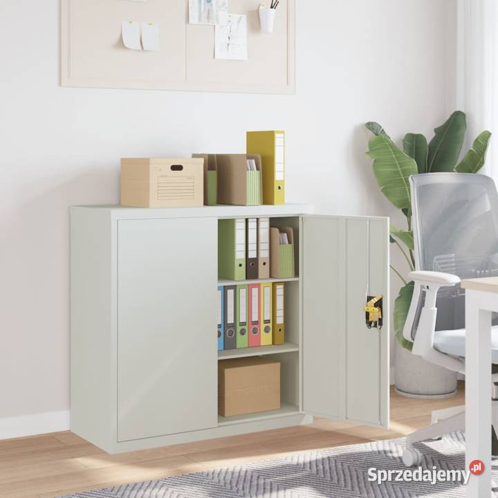 vidaXL Szafa biurowa z 2 drzwiami szara 90 Warszawa