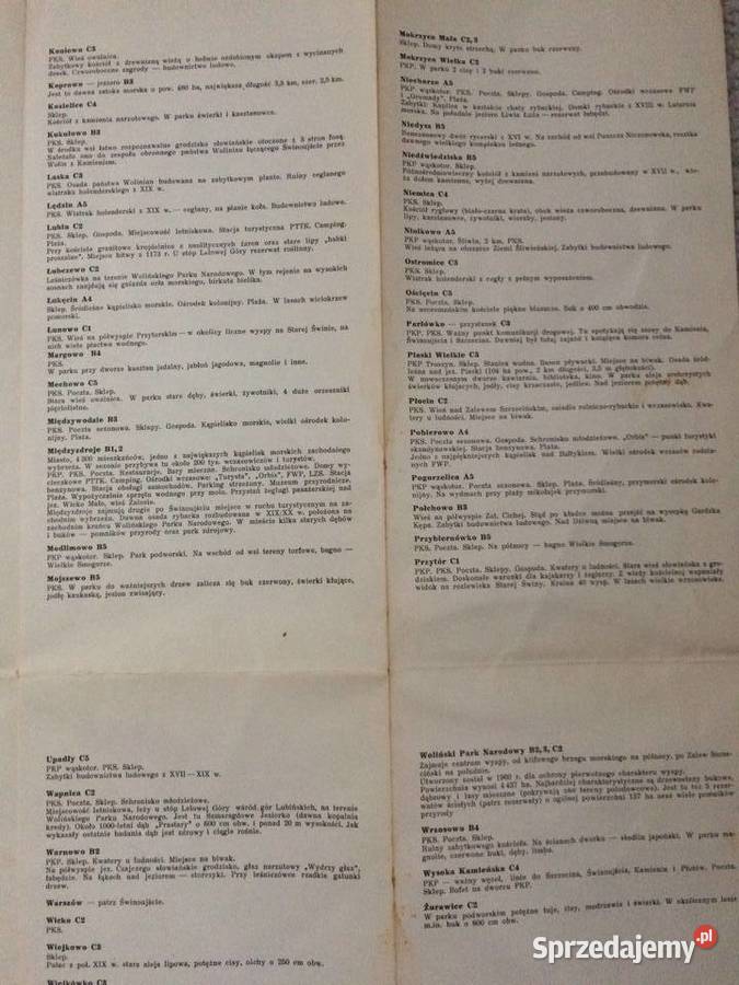 193 Mapa Kamień Pomorski Świnoujście Wolin Szczecin sprzedam