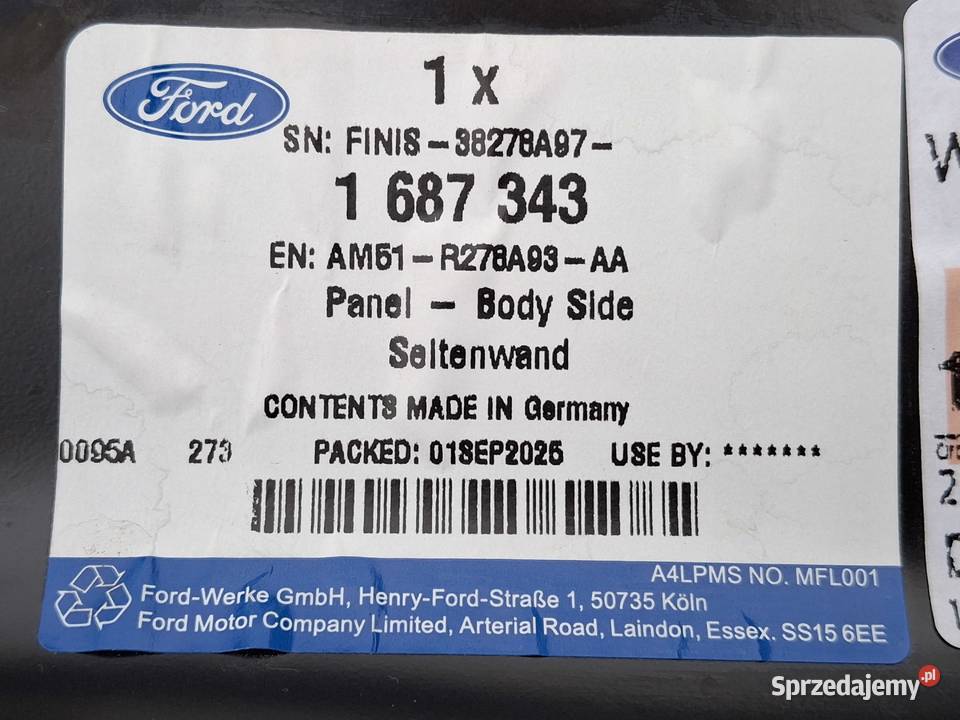 FORD C MK2 BŁOTNIK LEWY TYŁ TYLNY POSZYCIE Błotniki Bieleń