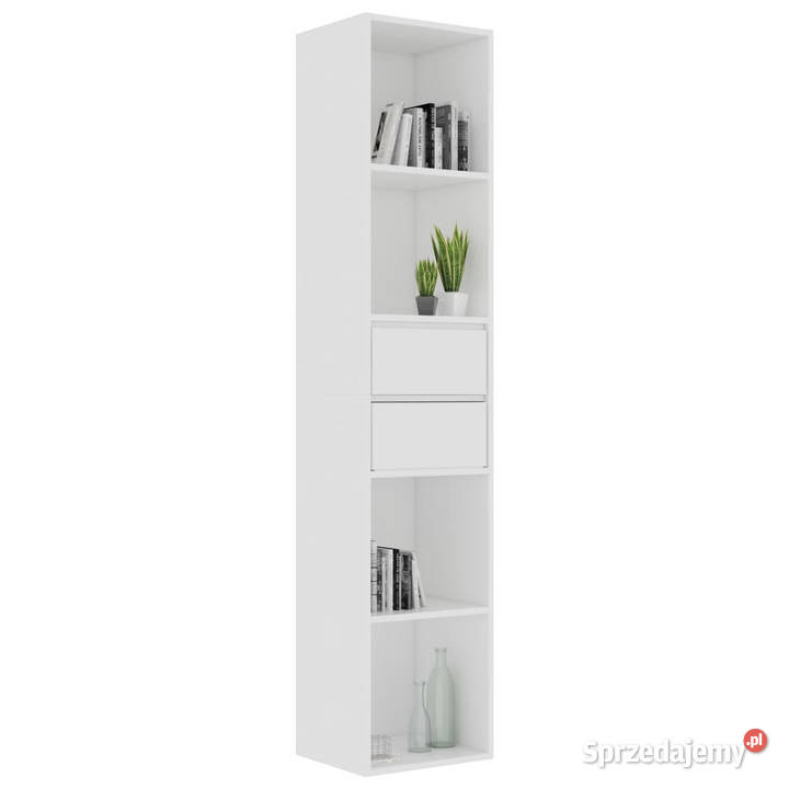 Szafka na książki biała 36x30x171 materiał Warszawa