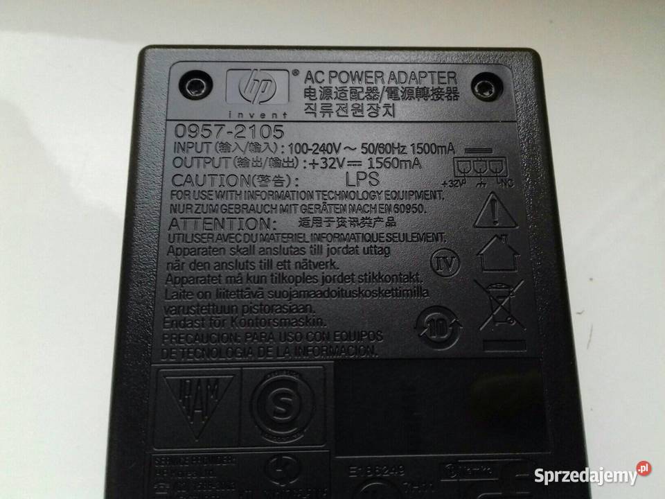 Oryginalny zasilacz HewlettPackard HP 09572105 Elektronika Bydgoszcz