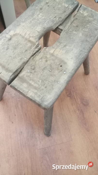 Taboret ryczka stołek drewniany