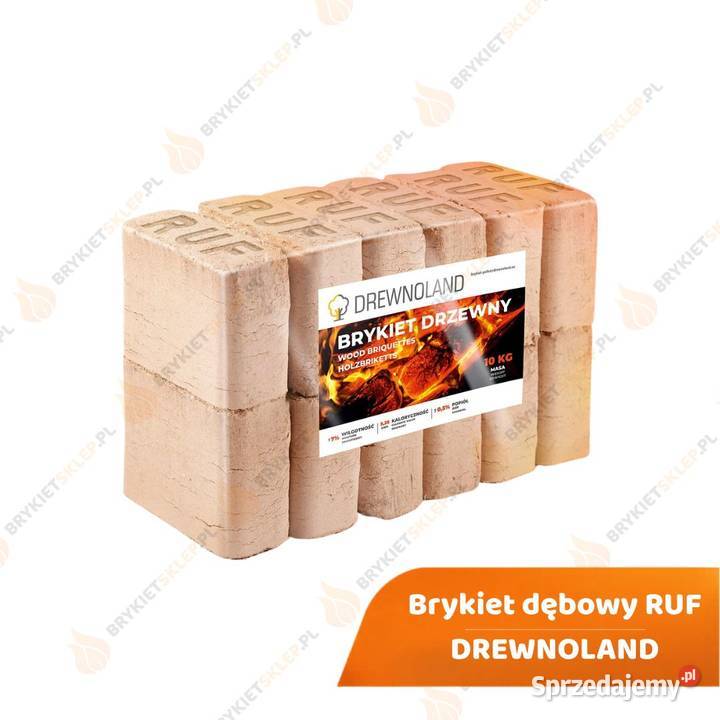 Brykiety drzewne - dębowy DREWNOLAND PREMIUM RUF - Brykiet Bukowy RUF - Bry