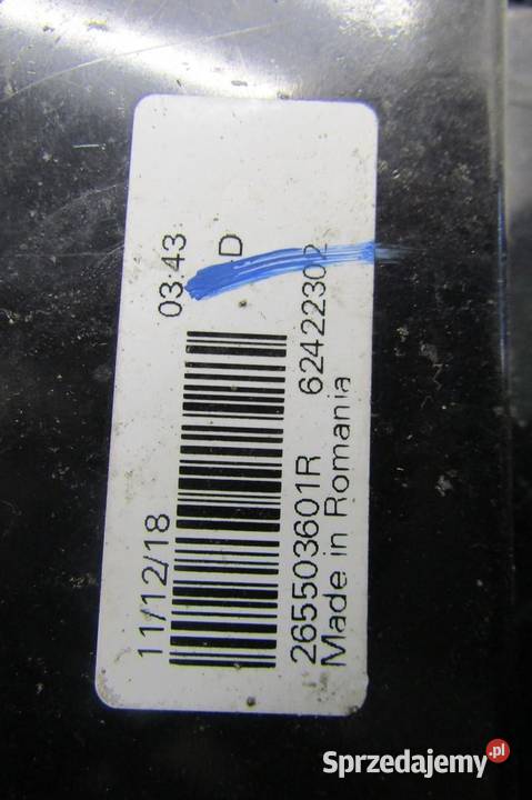 LAMPA PRAWA TYLNA TYŁ DACIA DUSTER II 265503601R osobowe sprzedam