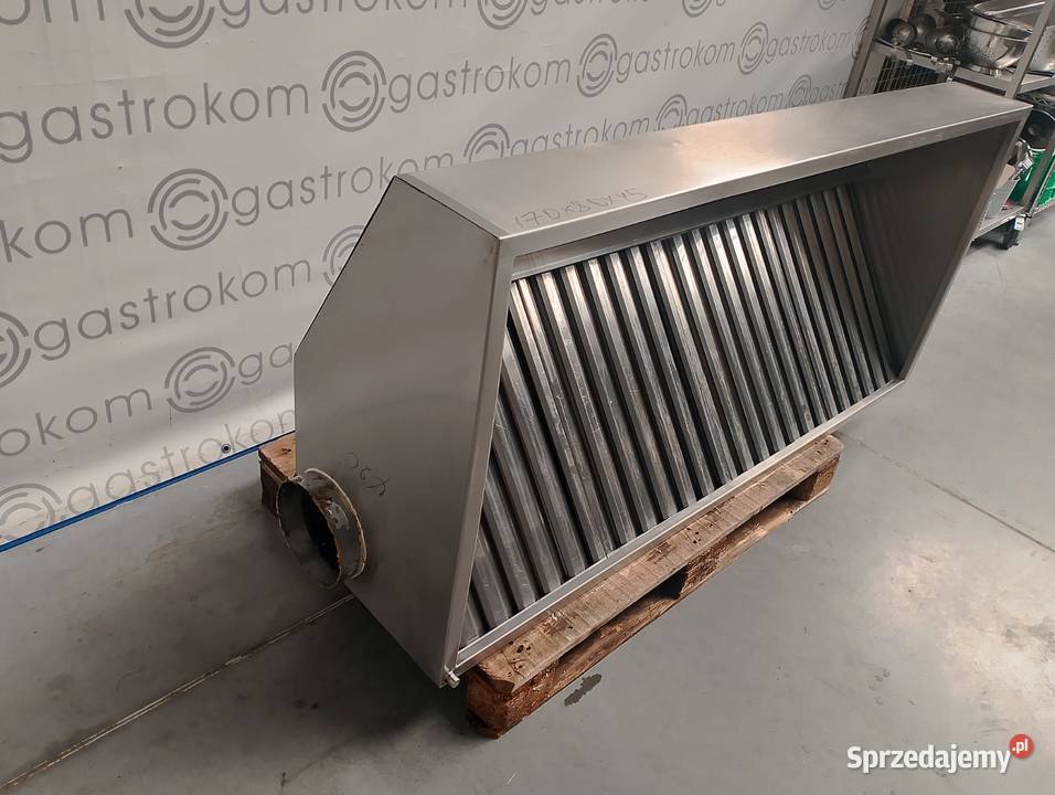 Okap przyścienny trapezowy z łapaczami 170x80x45 Gastronomia