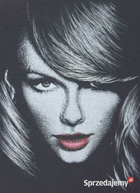 Taylor Swift Obrazek ręcznie grawerowany na blasze Staloryt