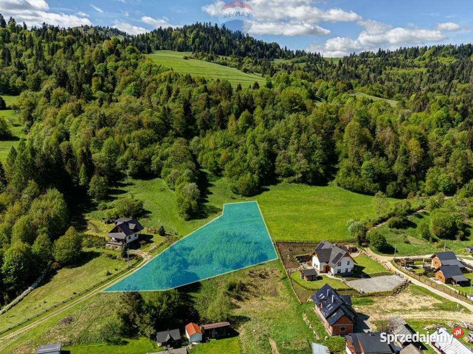 Widokowa Działka na wzniesieniu z pozwoleniem Sprzedaż małopolskie Szlachtowa