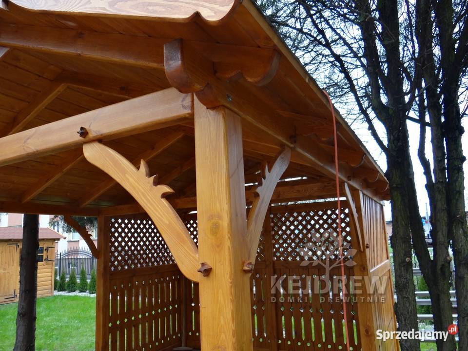 Aktana ozdobna wiata drewniana drewniany garaż Piła Pierwsza