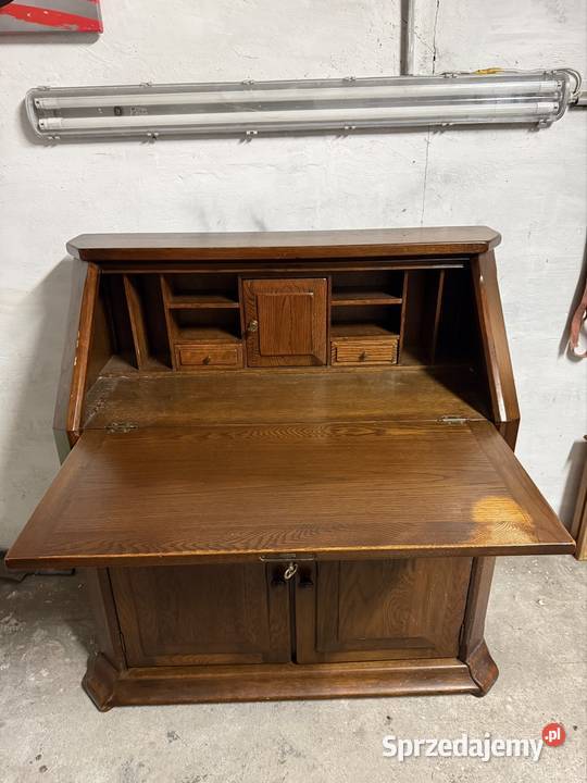 Sekretarzyk vintage dębowymasywny OPIS