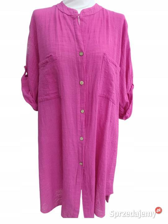 Elegancka koszula damska bawełna róż 4244 biust łódzkie Wieluń