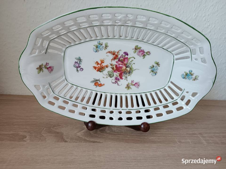 Ażurowy porcelanowy duży koszyczek Gorlice