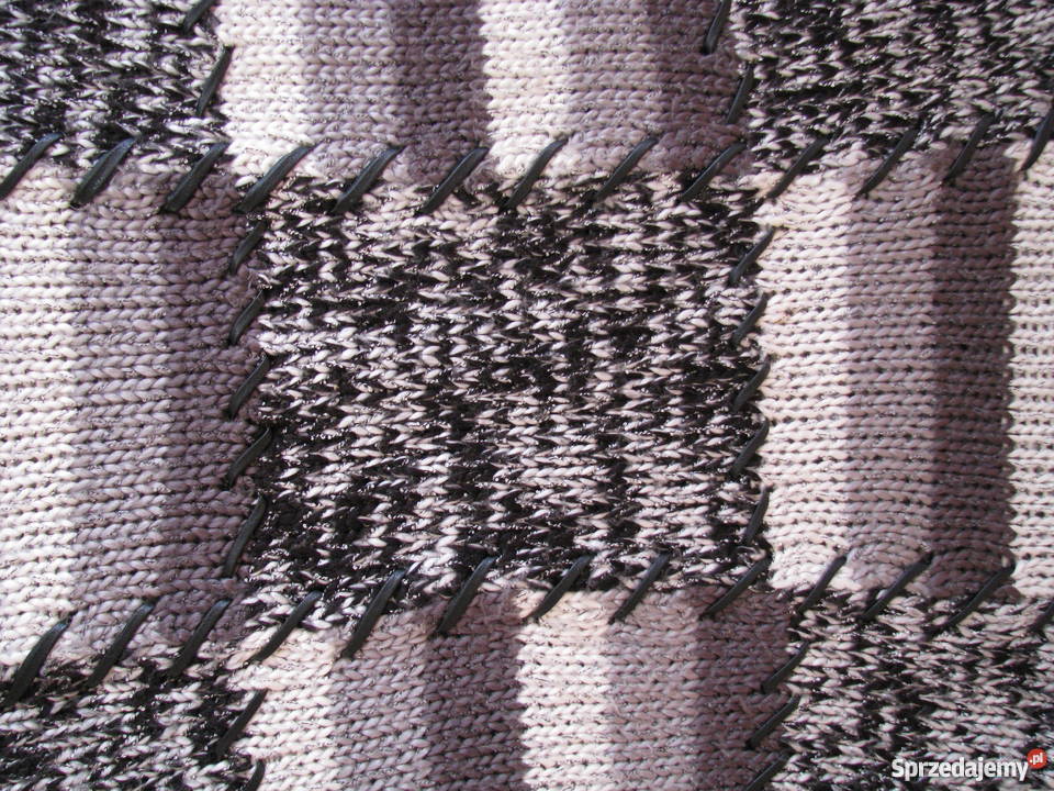 Sweterek golf eleganckosportowy M szary/srebrny