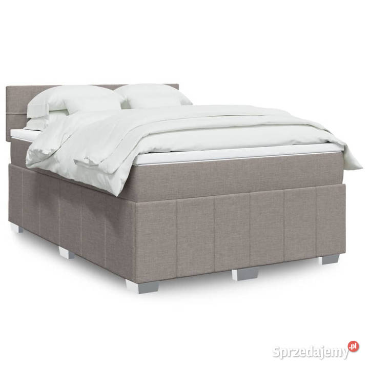 Łóżko kontynentalne z materacem taupe tkanina 100cm mazowieckie Warszawa
