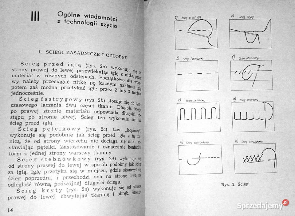 Zajęcia z szycia kroju i dziewiarstwa ręcznego Rok wydania 1963 Książki i Podręczniki Chełm