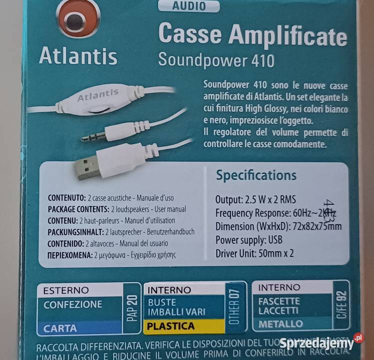 Zestaw głośników Casse Amplificate Soundpower Nądnia