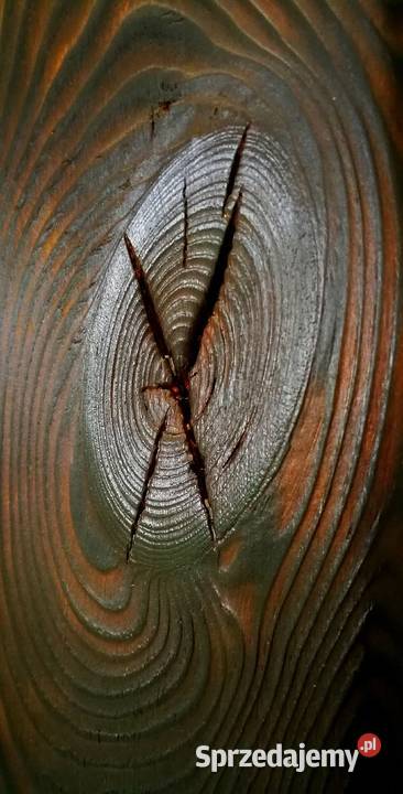 Lustro drewniane vintage opalone postarzone Radków