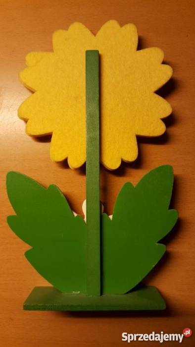 DEKORACJA drewniana kwiatek stojący ozdoba wielkopolskie Złotniki sprzedam