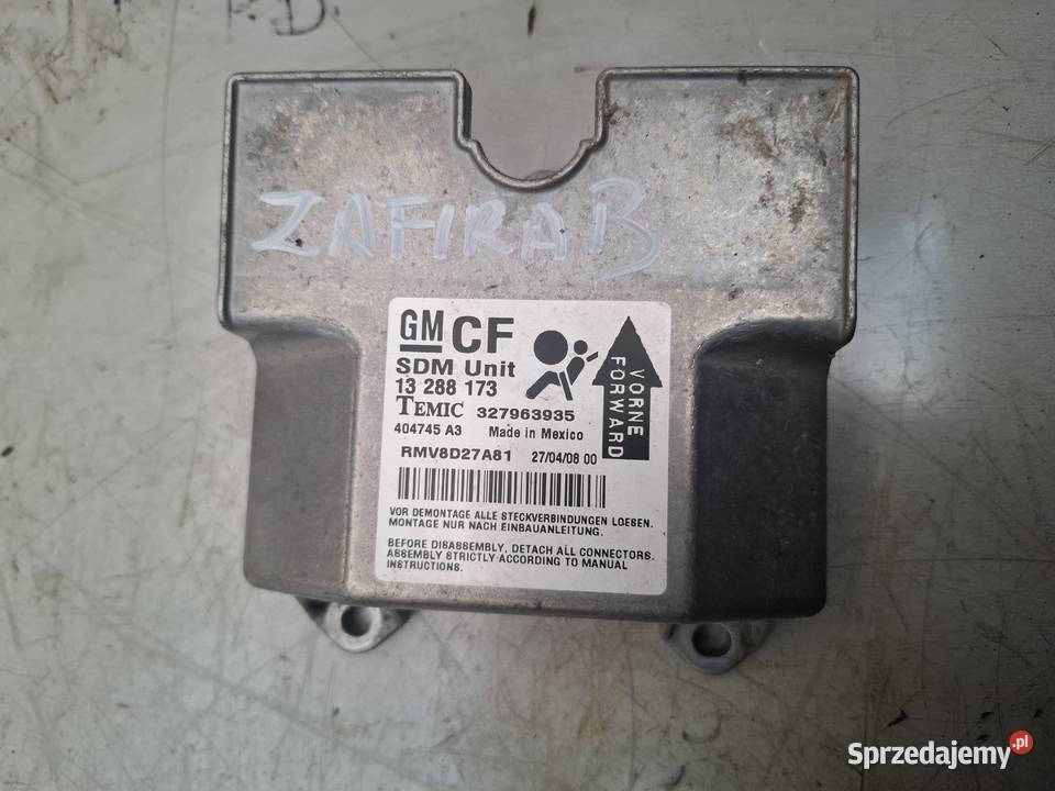 OPEL ZAFIRA B sensor airbag 132881733 Kielce sprzedam