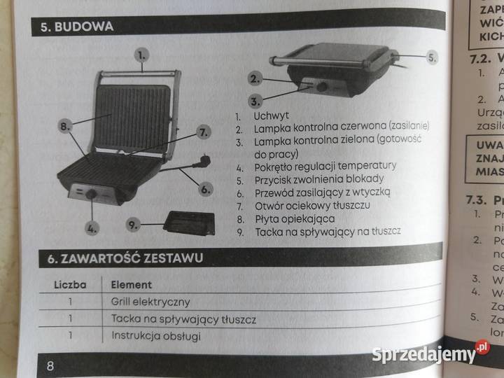 NAJTANIEJ Grill Kontaktowy Elektryczny 2000W Zabrze