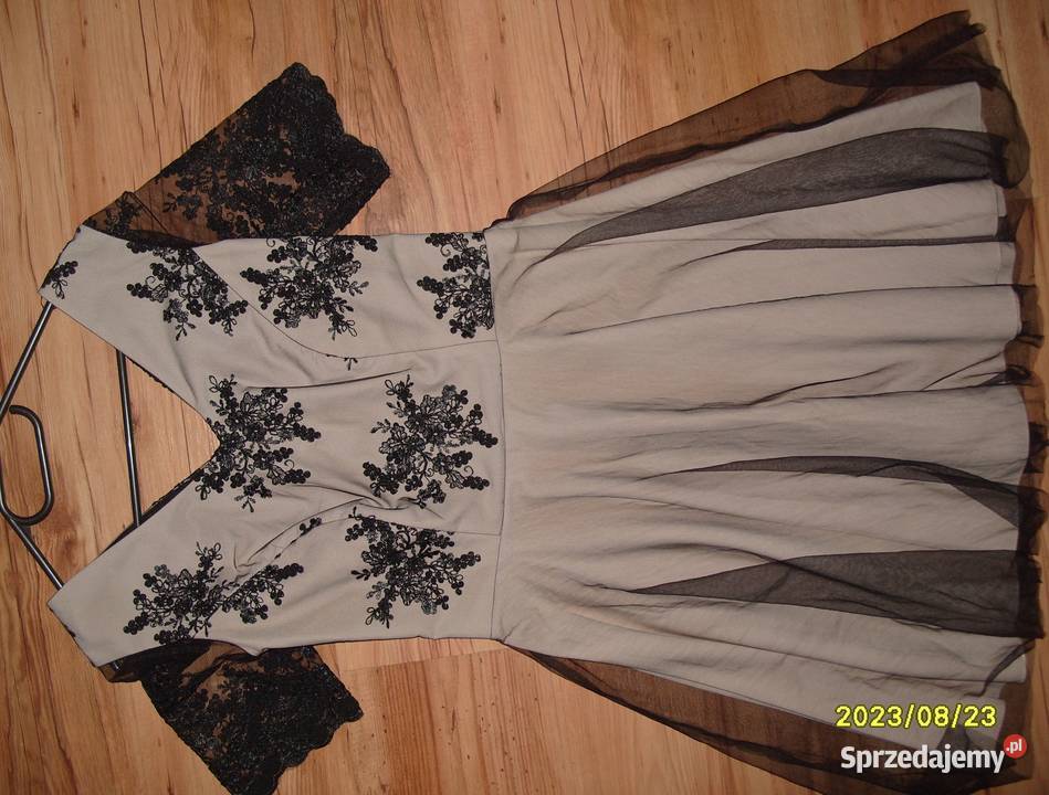 NOWA koktajlowa sukienka FORTI koronka haft r38 Rawicz