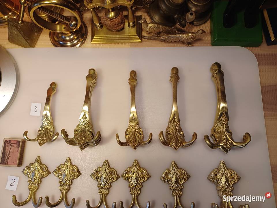 Piękny mosiężny wieszak Wieszaki