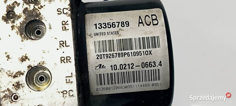 POMPA ABS HAMULCOWA OPEL ASTRA J 13356789ACB sprzedam