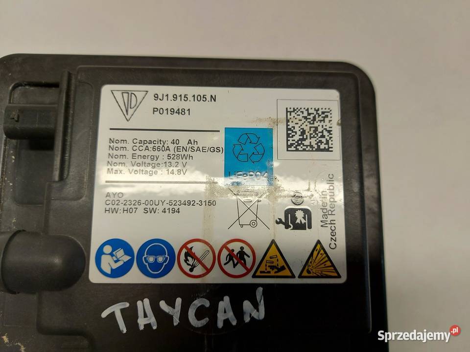 Porsche Taycan GTS 9J1 2023r Akumulator 40Ah