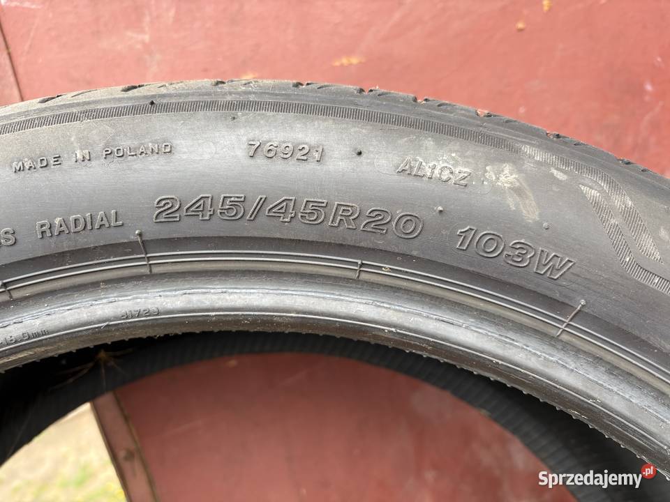 Opony letnie Bridgestone ALENZA 245 45 20 R20 Samochodowe Piaseczno