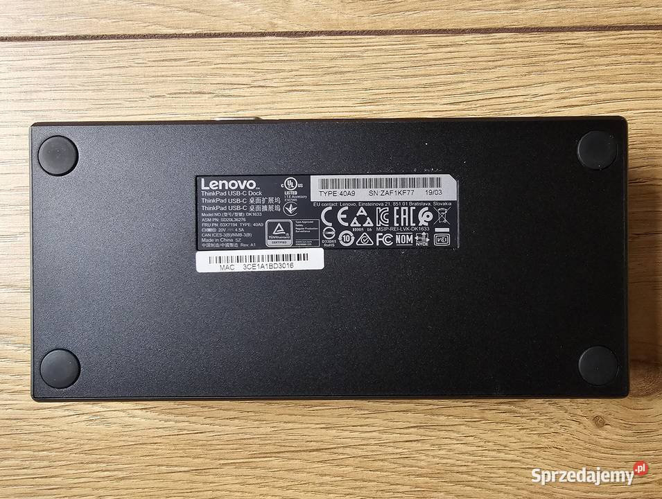 Nowa stacja dokująca Lenovo Dock ThinkPad USBC stacje dokujące Warszawa