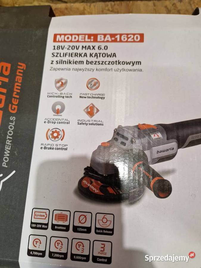 SZLIFIERKA KĄTOWA bawaria BEZ SZCZOTKOWA 60 ah Głogowa sprzedam