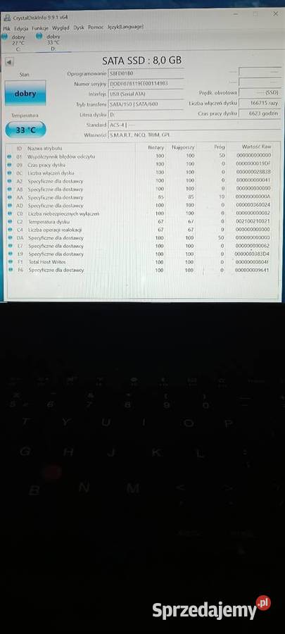 Dysk SSD mSATA 8 GB Tarnów