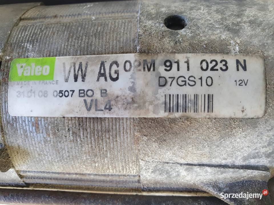 ROZRUSZNIK Audi A3 II 8P 20 TDI ROZRUSZNIK valeo Układ elektryczny silnika Rudka