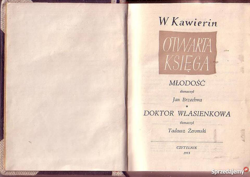 0260 OTWARTA KSIĘGA MŁODOŚĆ DOKTOR WŁASIENKOWA małopolskie Czyrna