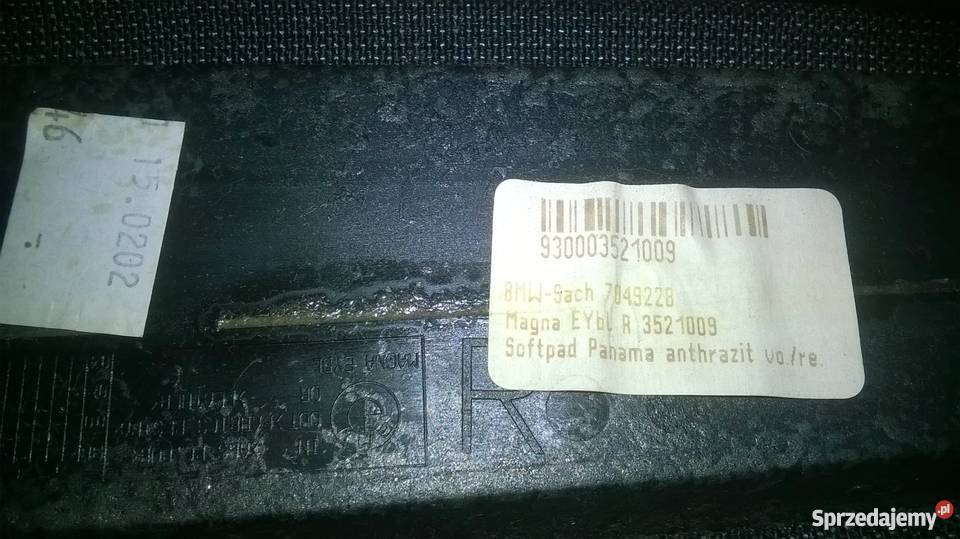 Podlokietnik prawy przód część górna BMW E46 Wyposażenie wnętrza Poręba sprzedam