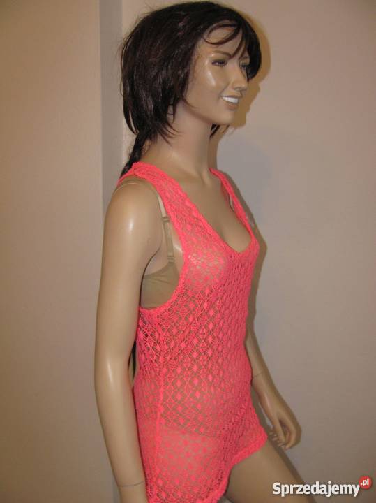 Top koszulka koronkowa różowa szydełkowa idealna Bluzki i koszule Zamość