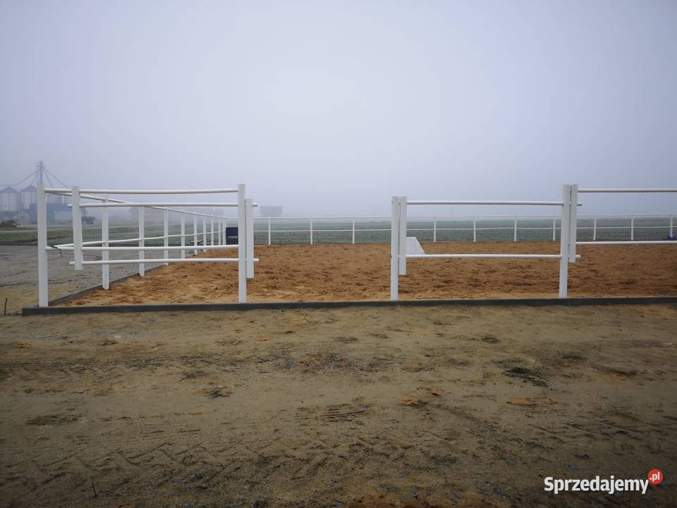 Ogrodzenie koni białe pcv słupki lonżownik sprzedam