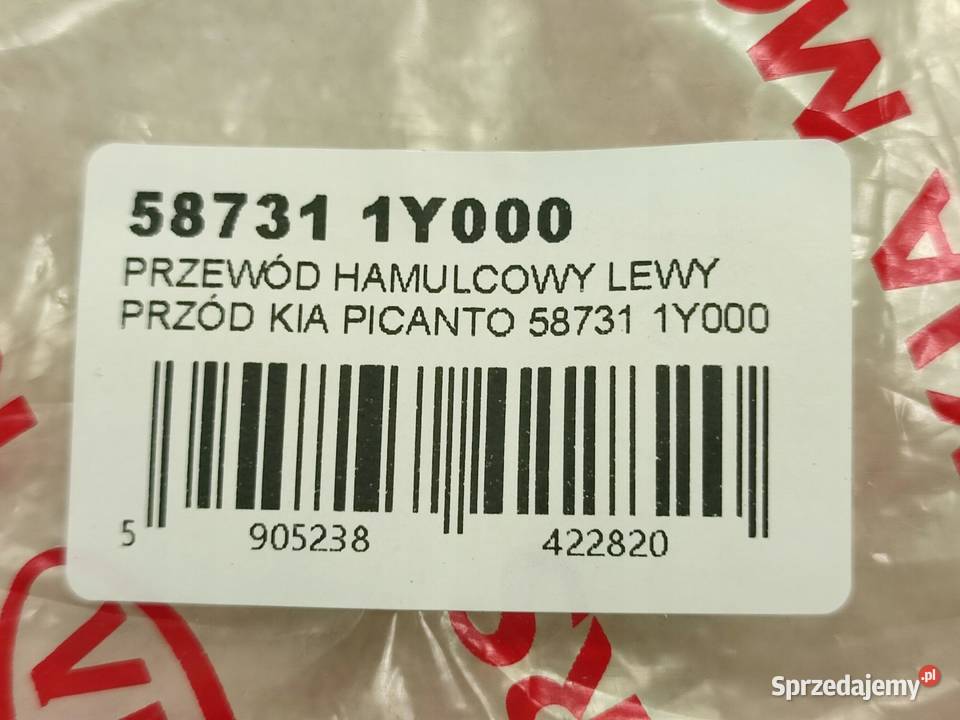 PRZEWÓD HAMULCOWY LEWY PRZÓD KIA PICANTO TA 2011 Przewody hamulcowe