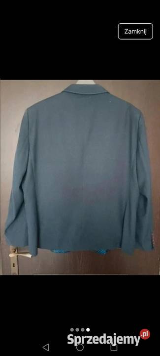 Marynarka granatowa wełniana wool o kroju męskim podkarpackie Krosno sprzedam