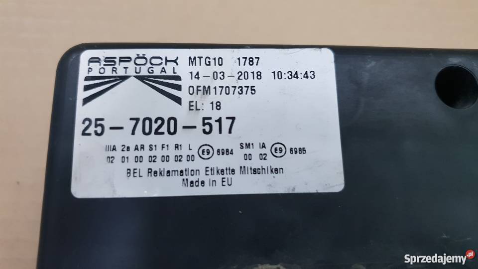 NACZEPA TIR LAMPA TYŁ LED ASPROCK lubuskie Bieleń