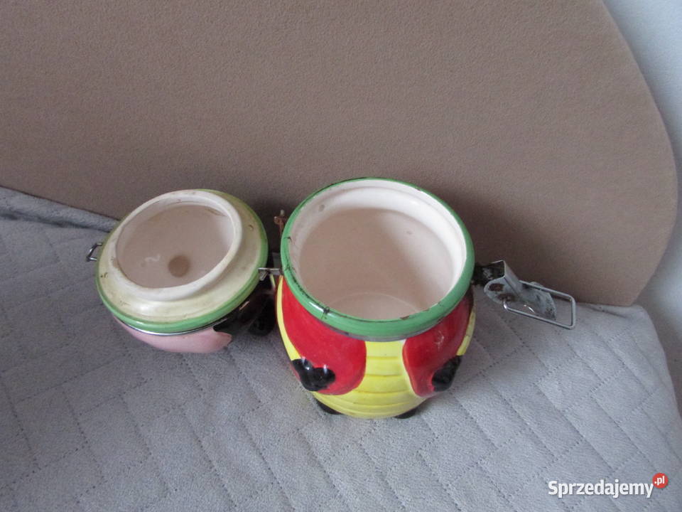 biedronka pojemnik ceramiczny zamykana na kawę wielokolorowy Kraków