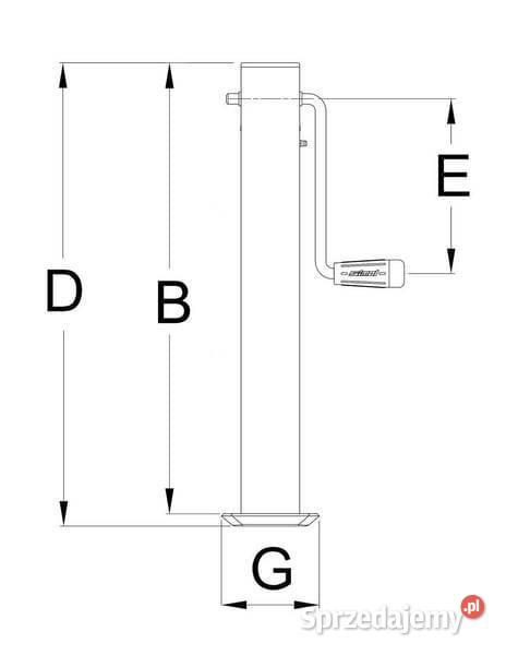 Stopa podporowa pokrętło boczne 70x561 mm Kamionna sprzedam