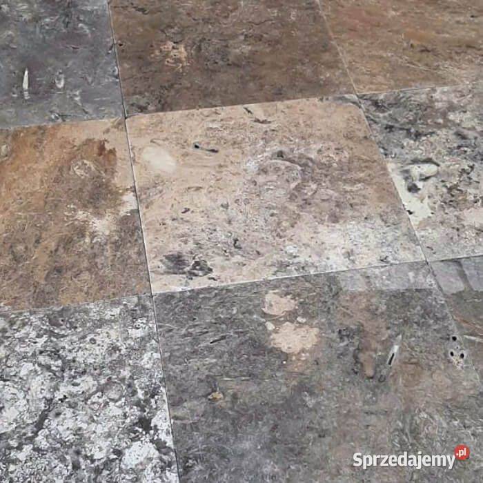 Płytki Trawertyn Silver Ash bębnowany 61x61x3 Kraków