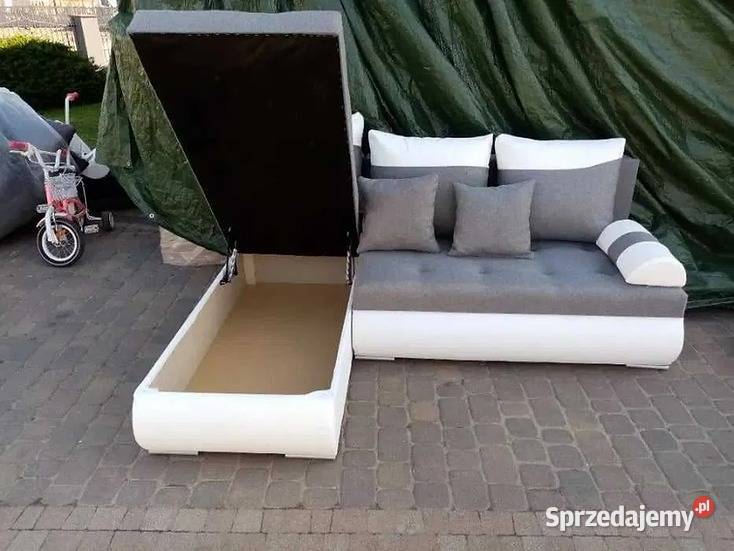 Tani Zgrabny narożnik 200x150 z funkcją spania Sosnowiec sprzedam