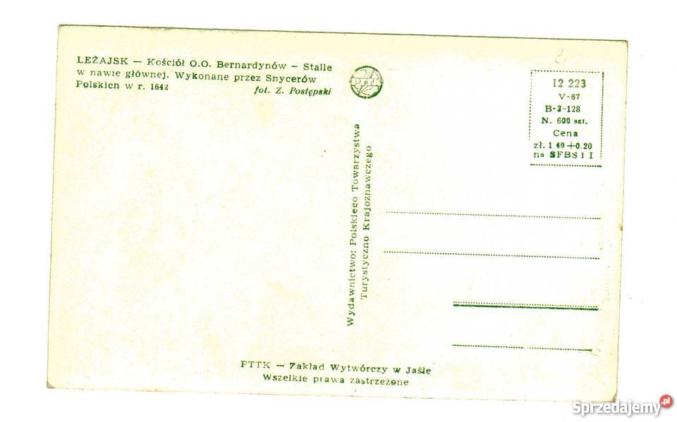 LEŻAJSK POCZTÓWKA CZARNO BIAŁA Krynki